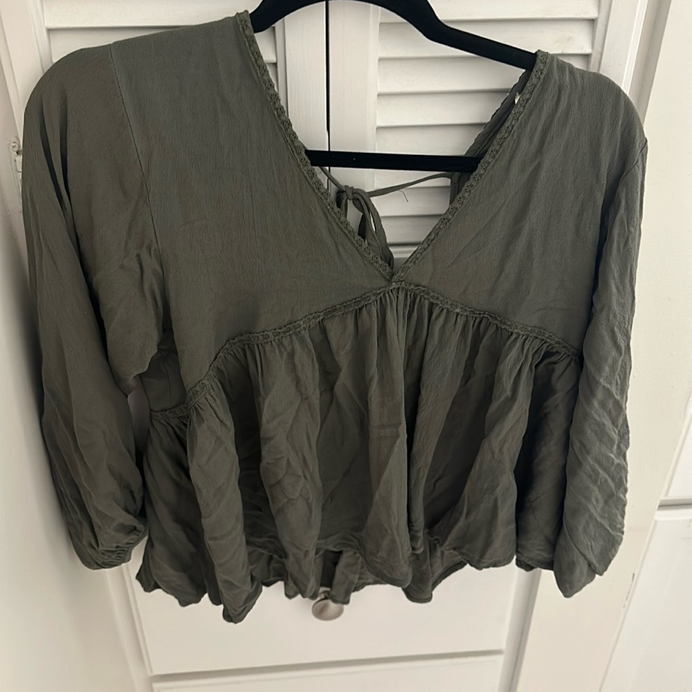 Green blouse
